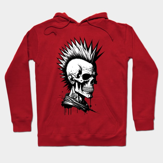 Skull Punk Hoodie by DeathAnarchy